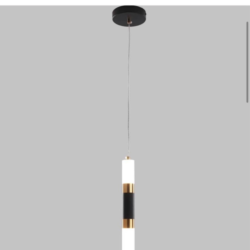 Modern Black and Gold LED Pendant Light